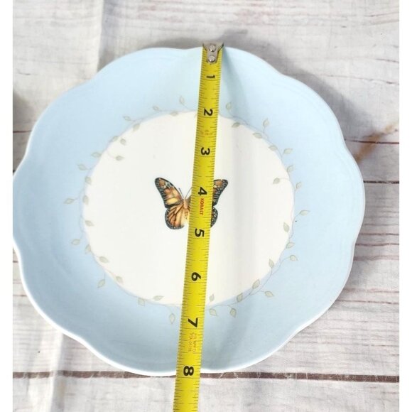 Lenox Butterfly Meadow Blue Plate: Elegant Porcelain Dessert Plates - Picture 3 of 4
